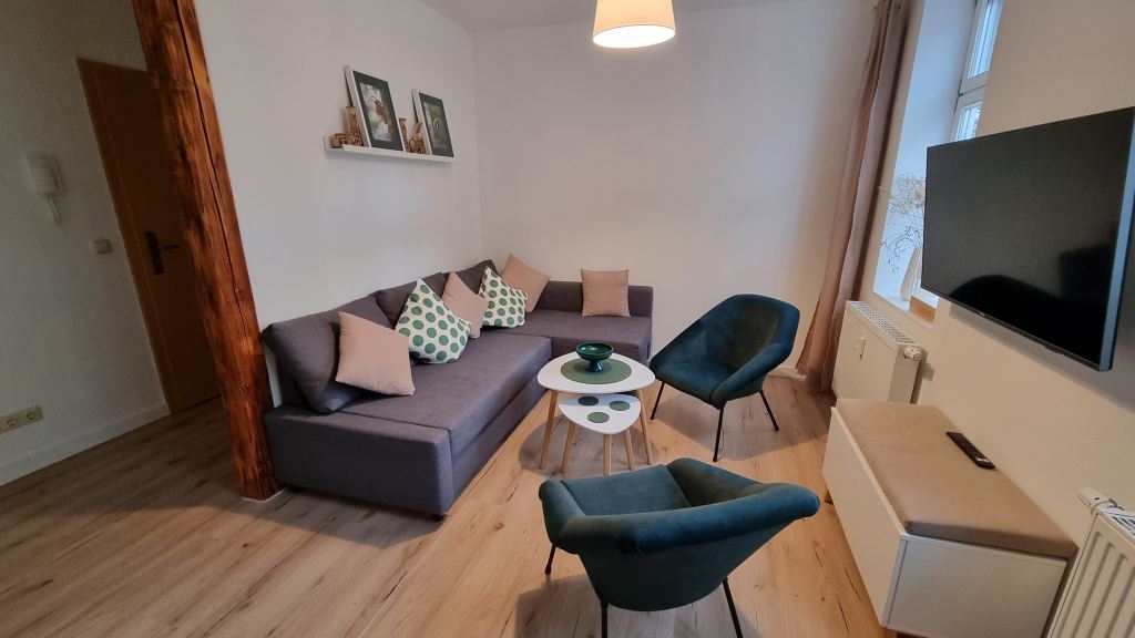 Ferienwohnung unten Links Wohnzimmer
